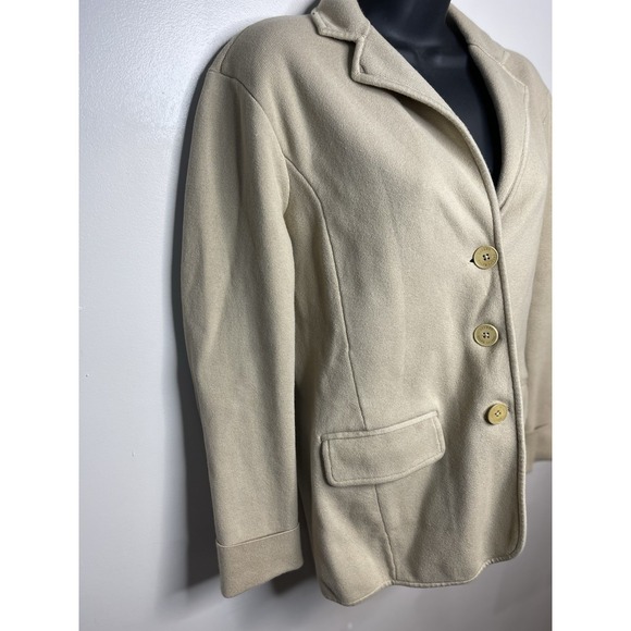 Lauren Ralph Lauren Women's Ivory Cotton Knit Blazer Size Large - Picture 5 of 12